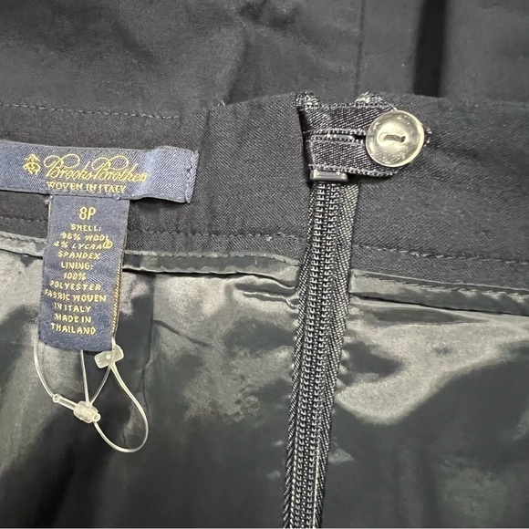 🆕 Brooks Brothers Front Pleat Wool Blend Skirt in Navy Blue - Picture 6 of 10